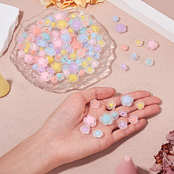 200шт 4 стиля матовые прозрачные акриловые бусины&nbsp;OACR-TA0003-54