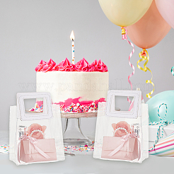 Прямоугольные прозрачные сумки из ПВХ с ручкой на День святого Валентина&nbsp;LS-ABAG-WH0046-05A