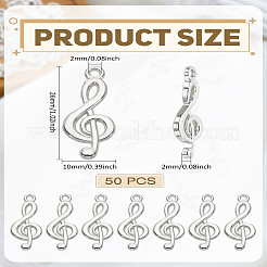 50 шт. подвески из сплава скрипичного ключа&nbsp;TIBEP-LP0001-24S