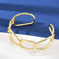 Латунь манжеты браслеты для женщин&nbsp;BJEW-C112-10G