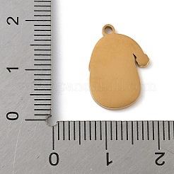 Эмалевые подвески из нержавеющей стали 304 с рождественской тематикой&nbsp;LS-STAS-K312-04B-G