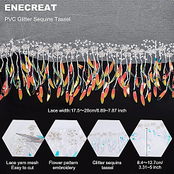 2 ярд цветочной вышивки из полиэстера&nbsp;DIY-BC00055-50