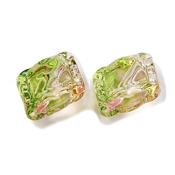 51шт прозрачные двухцветные акриловые бусины&nbsp;MACR-K359-19B