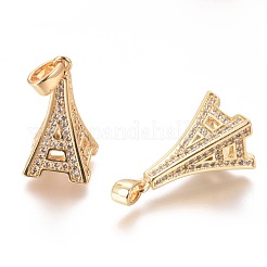 Латунные микро проложить кубического циркония подвески&nbsp;KK-F803-15G-NF