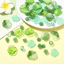 60шт 6 стиля прозрачные стеклянные бусины&nbsp;GLAA-YW0005-58