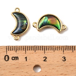 Подвески-коннекторы в форме полумесяца из натуральной ракушки пауа&nbsp;KK-G538-43G