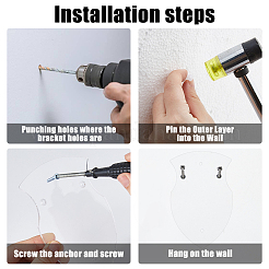 Настенные акриловые мольберты для демонстрации мечей&nbsp;ODIS-WH0038-202A