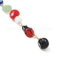 Бусины ручной работы в виде грибов и сглаза&nbsp;HJEW-JM04046-02