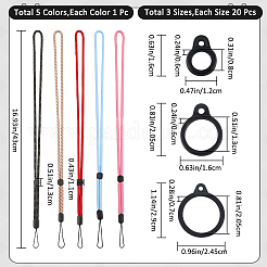 5 шт. двухцветный полиэстеровый ремешок на шею&nbsp;DIY-GF0008-16