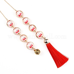 Подвеска из фарфора&nbsp;HJEW-WH0042-10