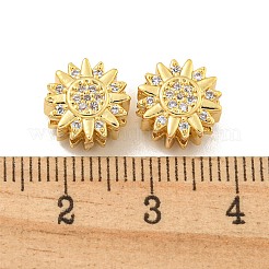 Латунные микропаве прозрачные многонитевые звенья из циркония&nbsp;KK-B096-15G