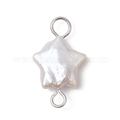 3 шт. 3 стиля подвески-коннекторы из натурального жемчуга Кеши&nbsp;PALLOY-JF04241