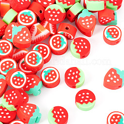 160 шт. 4 стиля бусины из полимерной глины ручной работы&nbsp;CLAY-TA0001-87