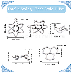64шт 4 стиля подвески из сплава в тибетском стиле&nbsp;TIBE-SC0009-40