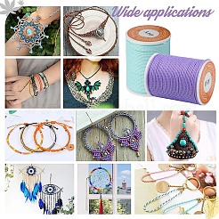 6 рулон круглого вощеного полиэфирного шнура 6 цветов&nbsp;YC-YW0001-07A