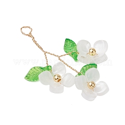 Пластик с подвесками из акрила и медной проволоки&nbsp;PALLOY-JF03601-03