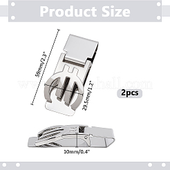 2 шт. зажимов для денег из нержавеющей стали и сплава&nbsp;AJEW-WR0003-09A