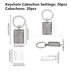 Прямоугольный брелок из сплава&nbsp;KEYC-DC00007