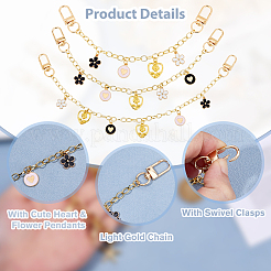 3 шт. латунные кабельные цепи сумки удлинители цепей&nbsp;HJEW-HS00049