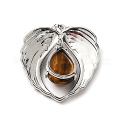 Подвески-капли из натурального тигрового глаза&nbsp;KK-K331-02P-06