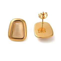 Серьги-кольца из нержавеющей стали 304 и опалита для женщин&nbsp;EJEW-S236-05G