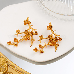 Латунь серьги&nbsp;EJEW-I324-01G