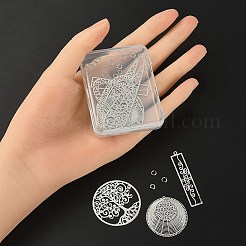 10шт 5 стильные латунные филигранные подвески&nbsp;KK-YW0001-49