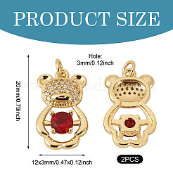 2шт латунные подвески с микропаве и кубическим цирконием&nbsp;KK-TA0002-81B