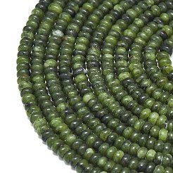 Природные китайский нефрит бисер пряди&nbsp;G-P575-A19-4x2mm-01