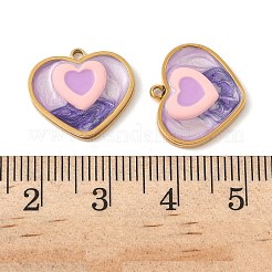 Подвески из нержавеющей стали 304 с эмалью&nbsp;STAS-U057-25G