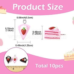 10 шт. 2 подвески из непрозрачной смолы&nbsp;RESI-YW0004-75