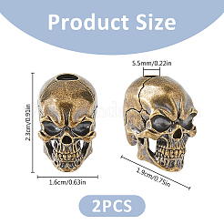2 шт. латунные бусины для повседневного использования в Европе&nbsp;KK-FH0007-41B