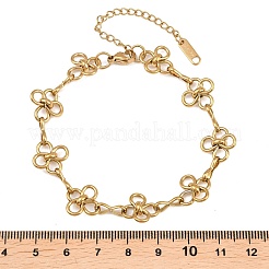 Браслеты-цепочки с цветочным узором из нержавеющей стали 304 для женщин&nbsp;STAS-H249-20G