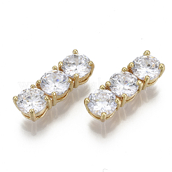 Латунные микропаве прозрачные многонитевые звенья из циркония&nbsp;KK-N232-36A-NF