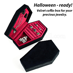 1 шт. бархатные шкатулки для хранения украшений в форме гроба&nbsp;DARK-BBC0001-01