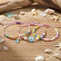 3 браслет из стеклянного бисера&nbsp;LW3639-5