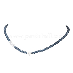 Ожерелья из натуральных малайзийских нефритов с ограненными ронделями&nbsp;NJEW-JN05835