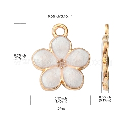 10шт подвески из эмалированного сплава с покрытием из светлого золота&nbsp;ENAM-YW0002-15B