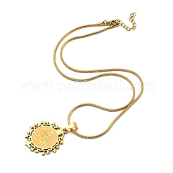 Ожерелья с подвесками Девы Марии&nbsp;LS-NJEW-S422-02G