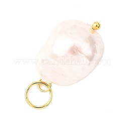 Подвески из гальванизированного стекла с имитацией жемчуга&nbsp;PALLOY-JF04579-02