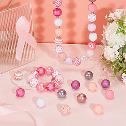 Набор для самостоятельного изготовления браслета с розовой лентой для осведомленности о раке груди в октябре&nbsp;DIY-PH0020-78