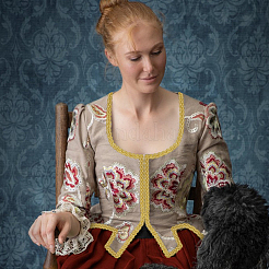 Волнистая кружевная лента из полиэстера длиной 11 м.&nbsp;OCOR-WH0088-26A