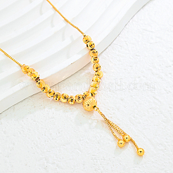 Модные минималистичные женские ожерелья с подвеской в виде круглого шара из латуни с кисточками&nbsp;UE3505