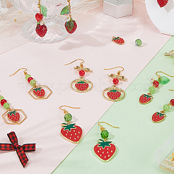 Наборы сережек в виде клубники&nbsp;DIY-SC0031-57