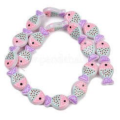 Выпечка окрашенные стеклянные бусины&nbsp;LAMP-F036-02A