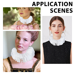 Хлопковый кружевной воротник с оборками&nbsp;AJEW-WH0007-64