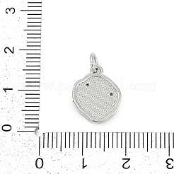 Латунные микропаве прозрачные подвески с фианитом&nbsp;KK-G522-07P