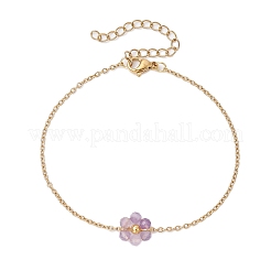 Браслеты из натуральных смешанных драгоценных камней с бусинами&nbsp;BJEW-JB11246