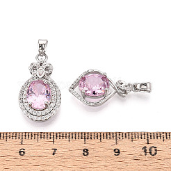 Латунные микро проложить кубического циркония подвески&nbsp;KK-T072-55P