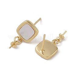 Латунь с фурнитурой для сережек-пусетов-ракушек&nbsp;KK-G497-33G